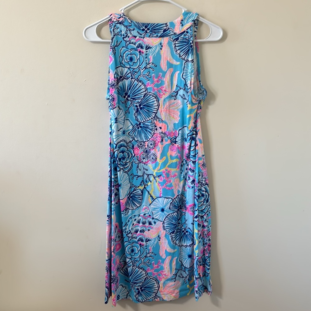 Lilly Pulitzer Ross Dress Bali Blue Once Upon a Tide Size Medium - Picture 6 of 10